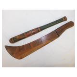 Vintage wood items: Haiti faux machete - Mexican