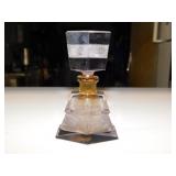 Antique Irice Bohemia crystal perfume bottle, 4'