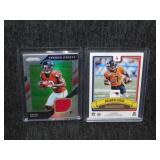 4 jersey swatch football cards in protective hard