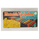 Nice 1950's metal portable toy xylophone w/
