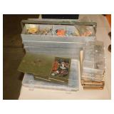 Fold out tool carrier bolt bin - Antique wood