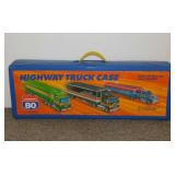 Vintage Tara Toys semi truck case & vehicles