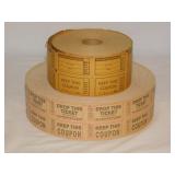 Vintage raffle tickets - Yard sale stickers -