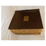 Vintage hardcover embossed scrapbook w/ World War