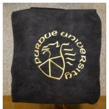 New Purdue University embroidered fleece blanket