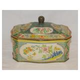 4 metal storage tins