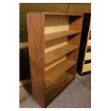 Vintage wooden 4 shelf bookcase, 36' x 9.5' x