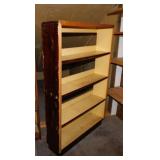 Vintage wooden 4 shelf bookcase, 32.5' x 8' x