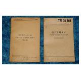 Books: 1967 US Army dictionary - 1944 German