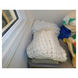 2 hand crocheted clothing items: Mary Jane rich