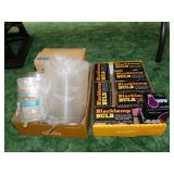 8 black lamp bulbs and vintage sweetheart