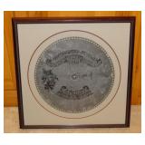 Antique Regina music box disc titled The Handicap