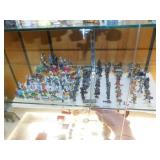 120+ miniature pewter, porcelain & resin