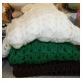 3 hand crocheted sweater vests, size medium