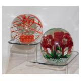 St. Clair Elwood Indiana blown glass paperweight