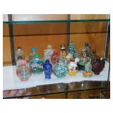 15 miniature Asian inspired glass & porcelain