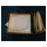 Vintage letters, greeting cards, newspaper