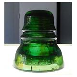 Brookfield green glass insulator
