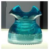 Hemingray 62 aqua glass insulator