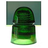 Brookfield green beehive glass insulator