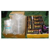 8 NOS black lamp light bulbs in boxes -