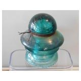 Hemingray 14 aqua glass insulator