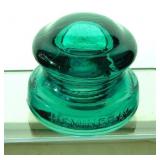 Hemingray D-990 aqua glass insulator