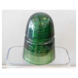 Brookfield green beehive glass insulator
