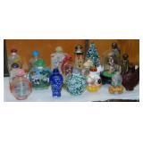15 miniature Asian inspired glass & porcelain