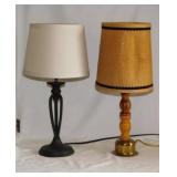 2 small table lamps w/ shades