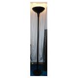Metal torchiere floor lamp