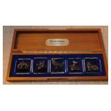 Set of Goebel Americana bronze miniatures by