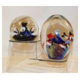 Signed Caithness Scotland Moonflower blown glass