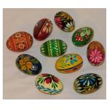 Hand painted wooden eggs - Pig salt & pepper S&P