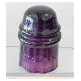 WGM deep amethyst royal purple glass insulator