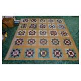 Antique hand stitched Crown Of Thorns quilt -