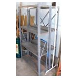 2 metal 4 shelf shelving units, 30' x 10' x 58'