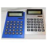 2 jumbo novelty desktop solar calculators,
