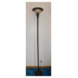 Vintage brass torchiere floor lamp