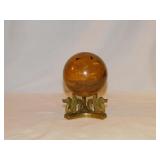 Polished honey banded calcite orb sphere, 3.5'