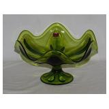 New 1960's Viking Epic Avocado 6 petal glass