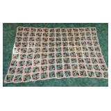 Hand crocheted Granny Square afghan, 65' x 45'