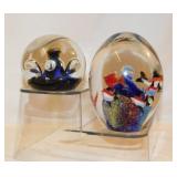 Signed Caithness Scotland Moonflower blown glass