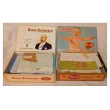2 cigar boxes full of baby boy & girl greeting