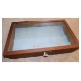 Walnut & glass display showcase, 30' x 19' x 7.5'