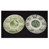 Rossville & Weldon Illinois souvenir plates -