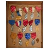 1980's band award medals - 4H ribbons - Brass