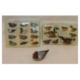 21 small hand painted goose geese & ducks
