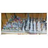 120+ miniature pewter, porcelain & resin