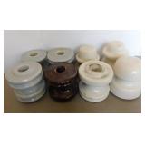 8 porcelain insulators